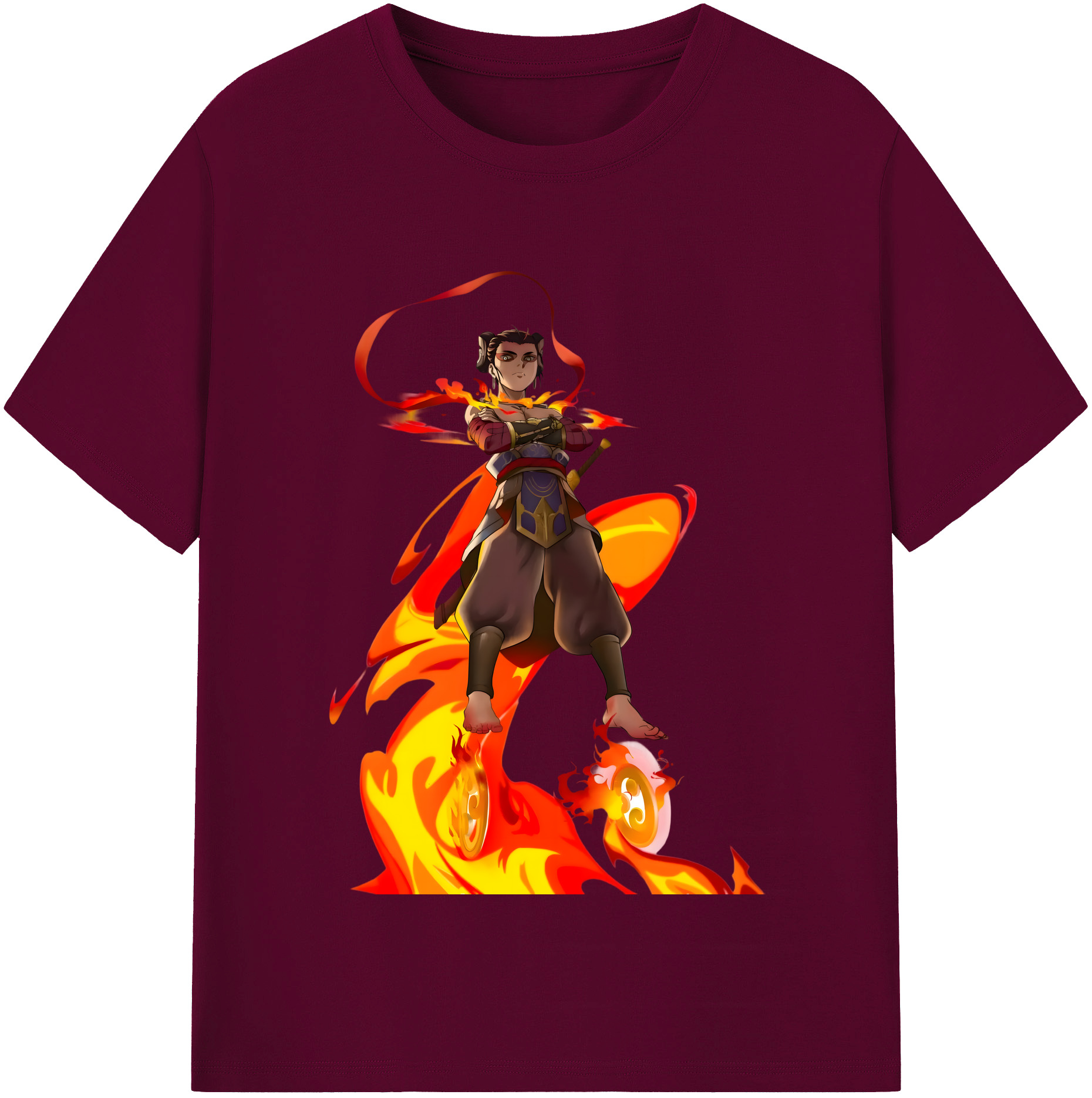 （画像用） Ne Zha 2 ナタ 魔童の大暴れ レディースカジュアルプリントTシャツ（綿100％）